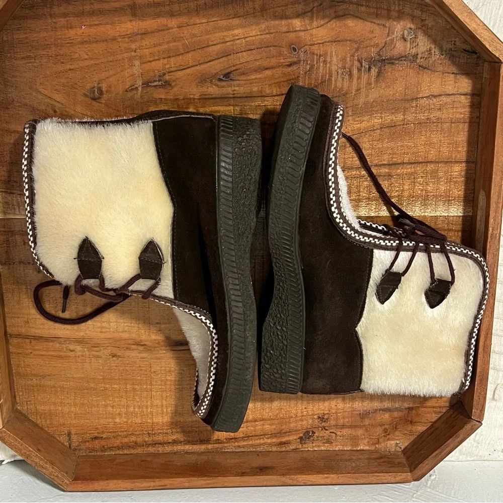 Vintage ski lounger calf hair snow boots 5 / 36